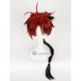 Seraph of the End Owari no Serafu Crowley Eusford Red Black Braid Cosplay Wig