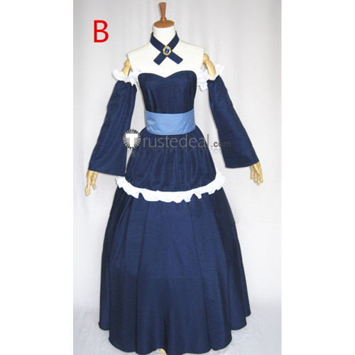 Fairy Tail Mirajane Strauss Blue Dress Cosplay Costumes