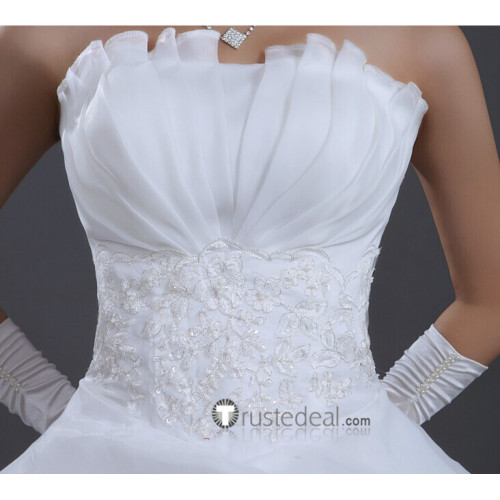 Mirai Nikki Yuno Gasai Bride Wedding Dress Cosplay Costume