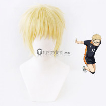 Haikyuu Kei Tsukishima Golden Blonde Cosplay Wig