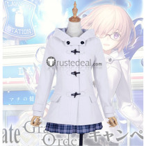 Fate Grand Order Shielder Mashu Matthew Kyrielite Daily White Coat Cosplay Costume