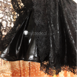 Super Mario Bros Bowsette Princess Bowser Black Lace Cosplay Costume 2