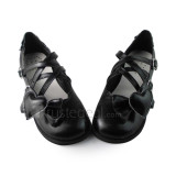 Shiny Mint Bow Cute Princess Shoes