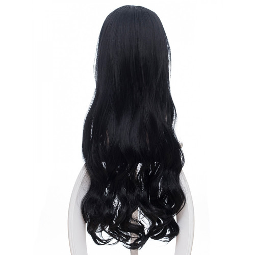 Dream Daddy Damien Bloodmarch Long Black Curl Cosplay Wig