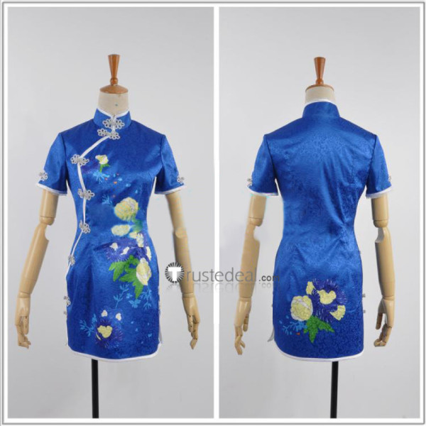Love Live Sonoda Umi Blue Cheongsam Unawakening Cosplay Costume