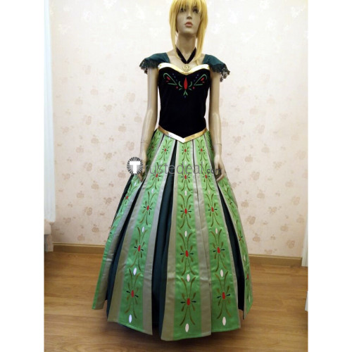 white christmas dresses Frozen Anna Coronation Day Deluxe Dress – Mermaidcosplay main image 1