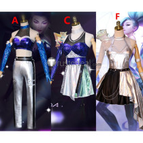 League of Legends LOL K/DA EP ALL OUT Akali KaiSa Ahri Evelynn Seraphine Cosplay Costumes