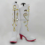 Frozen Princess Anna Black White Cosplay Boots Shoes