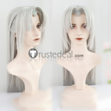 Inuyasha Sesshomaru Widow's Peak Long White Silver Grey Cosplay Wig