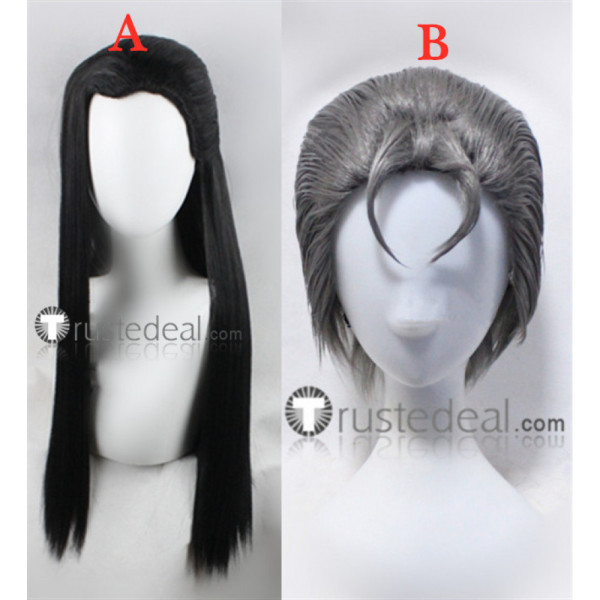 JoJo's Bizarre Adventure Golden Wind Koichi Hirose Lisa Lisa Black Dark Grey Cosplay Wigs