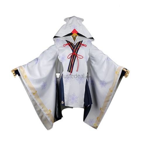 Vocaloid 2018 Snow Miku Hatsune Kimono Yuki Witch Kagura Cosplay Costume