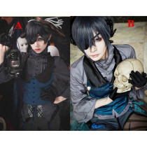 Kuroshitsuji Black Butler Ciel Phantomhive Devil Halloween Trick or Treat Cosplay Costume