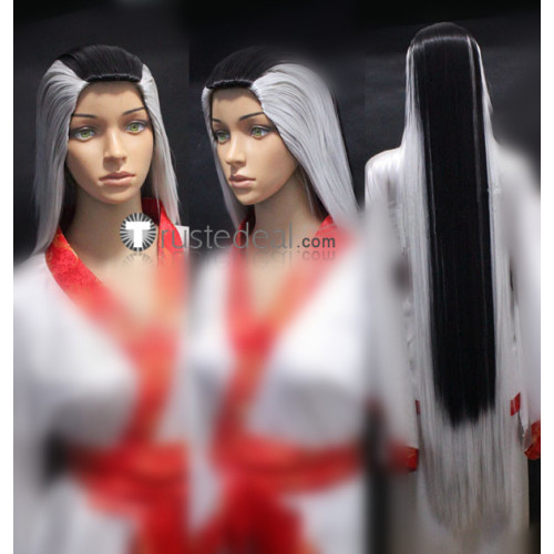 Mortal Kombat Sindel Silver Black Cosplay Wig