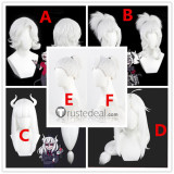 Helltaker Cerberus Lucifer Justice Zdrada Judgement White Cosplay Wigs