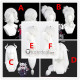 Helltaker Cerberus Lucifer Justice Zdrada Judgement White Cosplay Wigs