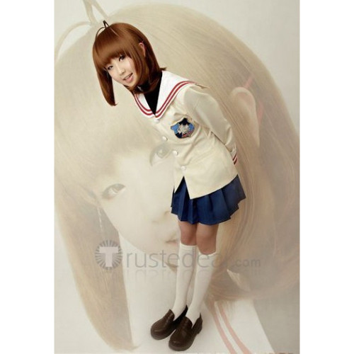 Clannad Nagisa Furukawa Girls School Uniform Cosplay Costume