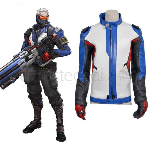 Overwatch Soldier 76 Cosplay Jacket Costume Set