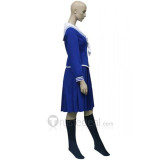 Fruits Basket Saki Hanajima Blue School Uniform Cosplay Costume Dress