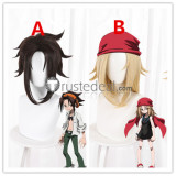 Shaman King Anna Kyoyama Yoh Asakura Brown Blonde Cosplay Wig