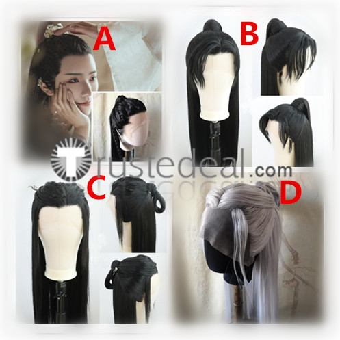 Word of Honor Wen Kexing Zhou Zishu Prince Xie Scorpion King Ye Baiyi Lace Front Black Silver Cosplay Wig