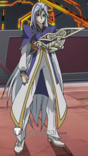 YuGiOh V Quinton Blue Purple White Cosplay Costume