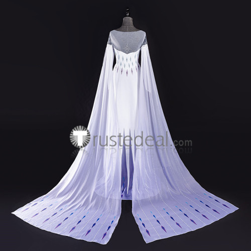 open lace back dress Disney Princess Elsa White Frozen 2 Tutu Dress  EverAfterTutuCo