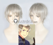 Hetalia Axis Powers Prussia Gilbert Beilschmidt Silver Grey Cosplay Wig