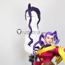 Street Fighter Rose Purple Cosplay Wig