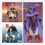Genshin Impact Xiangling Xingqiu Mona Cosplay Costumes 2