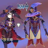 Genshin Impact Xiangling Xingqiu Mona Cosplay Costumes 2