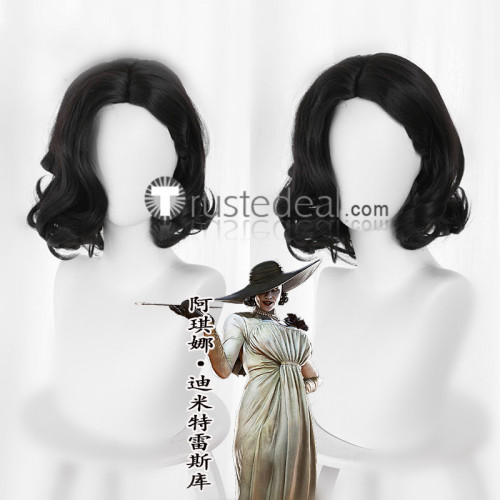 Resident Evil 8 Village Lady Dimitrescu Daughters Daniela Bela Cassandra Black Brown Cosplay Wigs