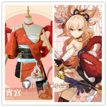 Genshin Impact Yoimiya Kimono Cosplay Costume