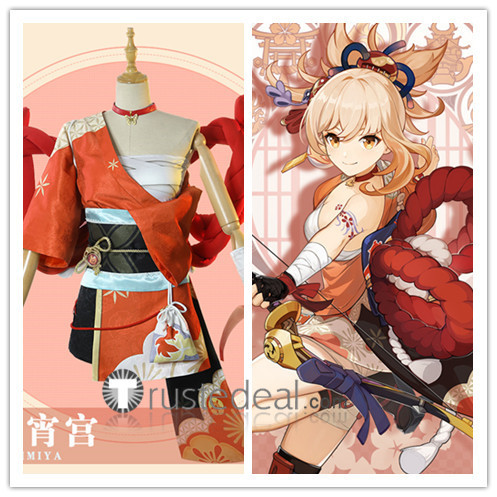 Genshin Impact Yoimiya Kimono Cosplay Costume