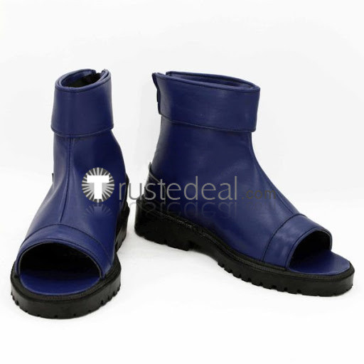 Naruto Sasuke Ninja Black Blue Cosplay Shoes Boots