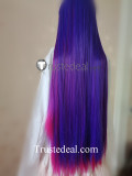 Glitch Techs Miko Kubota Purple Pink Black Cosplay Wig