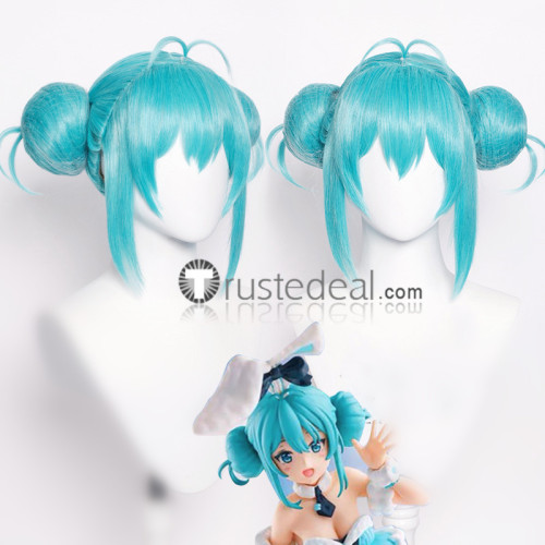 Vocaloid Miku Hatsune Bunny Cheongsam Green Blue Cosplay Wigs