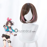 Vtuber YouTuber Channel A.I. Kizuna Ai Gawr Gura Long Brown Pink Silver Grey Cosplay Wigs