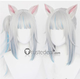 Vtuber YouTuber Channel A.I. Kizuna Ai Gawr Gura Long Brown Pink Silver Grey Cosplay Wigs