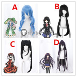 Date A Live Tokisaki Kurumi Yoshino Tohka Yatogami Black Purple Blue Cosplay Wigs