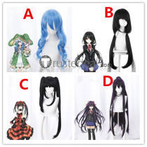 Date A Live Tokisaki Kurumi Yoshino Tohka Yatogami Black Purple Blue Cosplay Wigs