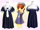 Clannad Okazaki Ushio White Black Sailor Cosplay Costume 2