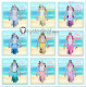 Love Live Sunshine Aqours Chika Dia Riko Kanan Ruby Yoshiko You Mari Summer Bikini Swimsuit Cosplay Costumes