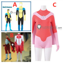 Invincible Mark Grayson Omni Man Atom Eve Halloween Cosplay Costumes