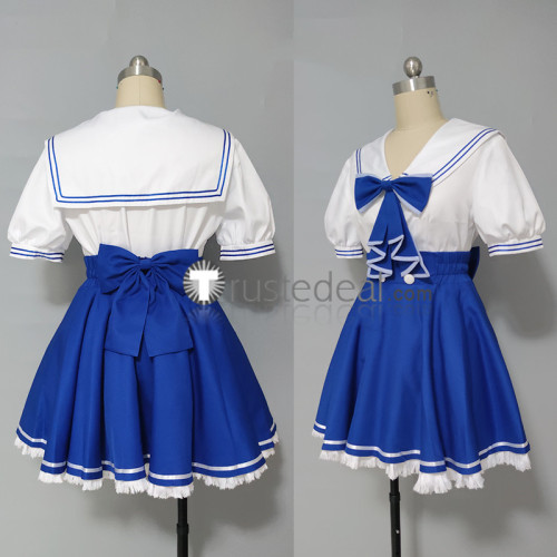 Zombie Land Saga Ai Mizuno Junko Konno Sailor Blue White Cosplay Costumes