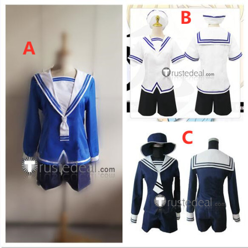 Fruits Basket Momiji Sohma Blue White Cosplay Costumes