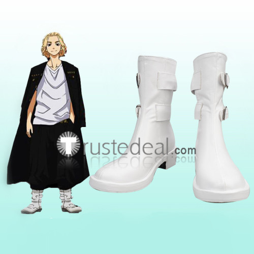 Tokyo Revengers Manjiro Sano Takashi Mitsuya Chifuyu Matsuno Ken Ryuguji Seishu Inui Cosplay White Black Shoes Boots
