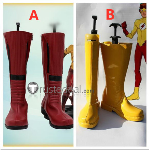 Young Justice Kid Flash Wally West Cosplay Shoes Boots