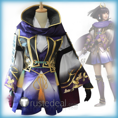 Samurai Warriors 4 Ranmaru Mori Purple Cosplay Costume