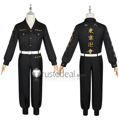 Tokyo Revengers Manjiro Sano Ken Ryuguji Takashi Mitsuya Chifuyu Matsuno Tokyo Manji Gang Captian and Vice-captain Black Uniform Cosplay Costumes
