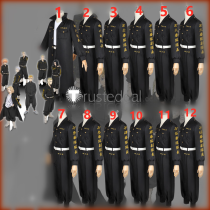 Tokyo Revengers Manjiro Sano Ken Ryuguji Takashi Mitsuya Chifuyu Matsuno Tokyo Manji Gang Captian and Vice-captain Black Uniform Cosplay Costumes